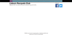 Desktop Screenshot of lisburnracquets.co.uk